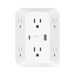 Belkin 6-Outlet USB-A and USB-C Ports Outlet Adapter, White (SRA008P6TT)