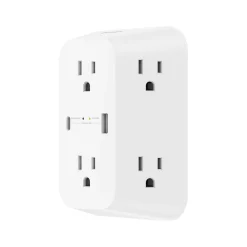 Belkin 6-Outlet USB-A and USB-C Ports Outlet Adapter, White (SRA008P6TT)