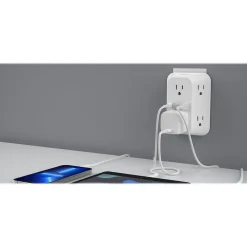 Belkin 6-Outlet USB-A and USB-C Ports Outlet Adapter, White (SRA008P6TT)