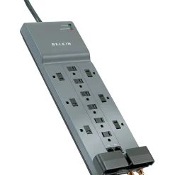 Belkin Professional 12-Outlet Surge Protector, 4120 Joules, 10' Cord, Dark Gray (BE112234-10)