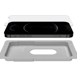 ScreenForce Tempered Glass Treated Screen Protector for iPhone 12/12 Pro (OVA021zz)<Belkin New