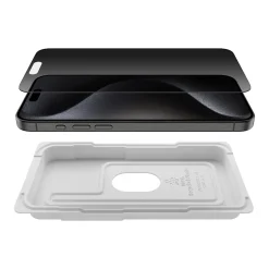 ScreenForce Tempered Glass Protector for iPhone 15 Pro Max (OVA150zz)<Belkin Outlet