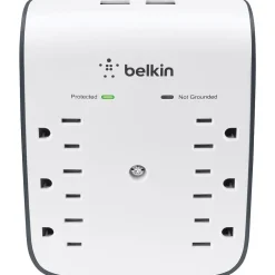Belkin SurgePlus 6 Outlet Home/Office, 900 Joules, White (BLKBSV602TT)