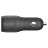 USB Type-A Car Charger for Most Smartphones, Black (CCB004bt1MBK-B5)<Belkin Sale