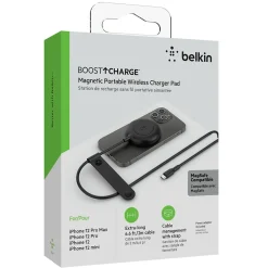 7.5W Magnetic Portable Wireless Charger Pad, Black (WIB003btBK)<Belkin Discount