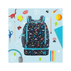 Kids Prints Dinosaur Backpack with Lunch Box, Multicolor (BGBKPAK-DNO)<bentgo Best