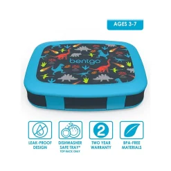 bentgo Kids Prints Dinosaur Lunch Box, Multicolor, 19 oz. (BGKDPT-DNO)