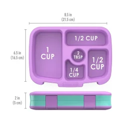 bentgo Kids Prints Mermaid Scales Lunch Box, Teal/Purple (BGKDPT-MMD)