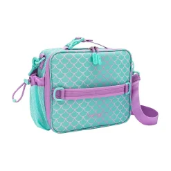 bentgo Kids Prints Mermaid Scales Lunch Bag, Teal/Purple (BGPTBAG-MMD)