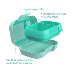 Lunch Totes & Water Bottles|bentgo Kids Snack Container, Aqua, 12 oz. (BGKDSNK-A)