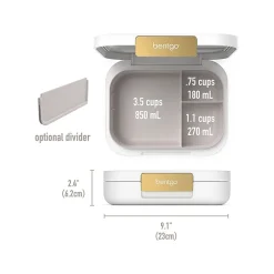 bentgo Modern Lunch Box, White, 44 oz. (BGOMDN-W)