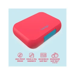 bentgo Pop Lunch Box, Flame Red/Turquoise (BGOPOP-FL)