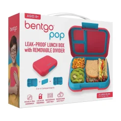 bentgo Pop Lunch Box, Flame Red/Turquoise (BGOPOP-FL)
