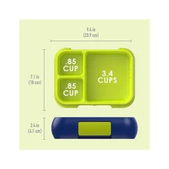 bentgo Pop Lunch Box, Navy Blue/Chartreuse (BGOPOP-NB)