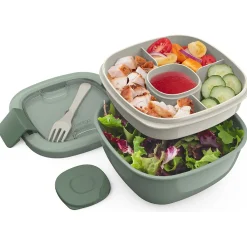 Lunch Totes & Water Bottles|bentgo Salad Container, Khaki Green, 54 oz. (BGOSAL-KG)