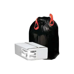Draw 'N Tie 30 Gallon Industrial Trash Bag, 30.5" x 34", Low Density, 1.2mil, Black, 200 Bags/Box (1DT200)<Berry Global Outlet