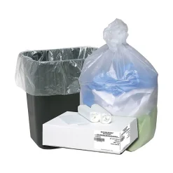 Good'nTuff 10 Gallon Industrial Trash Bag, 24" x 24", High Density, 6 mic, Natural, 1000 Bags/Box (GNT2424)<Berry Global