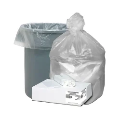 Ultra Plus 60 Gallon Industrial Trash Bag, 38" x 60", High Density, 14 mic, Natural, 200 Bags/Box (WHD6014)<Berry Global Sale