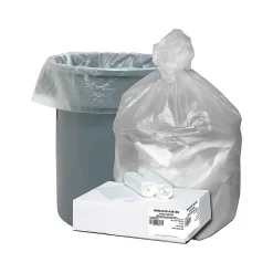 Ultra Plus 33 Gallon Industrial Trash Bag, 33" x 40", High Density, 11 mic, Natural, 100 Bags/Box (WHD3339)<Berry Global Clearance