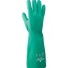 Best Manufacturing Company Green Nitrile Chemical Resistant Gloves, Large, 12/Pack (72709)
