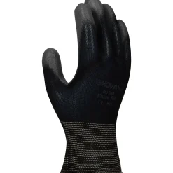 Best Manufacturing Company Black 16/pair Palm Coated Work Gloves, M