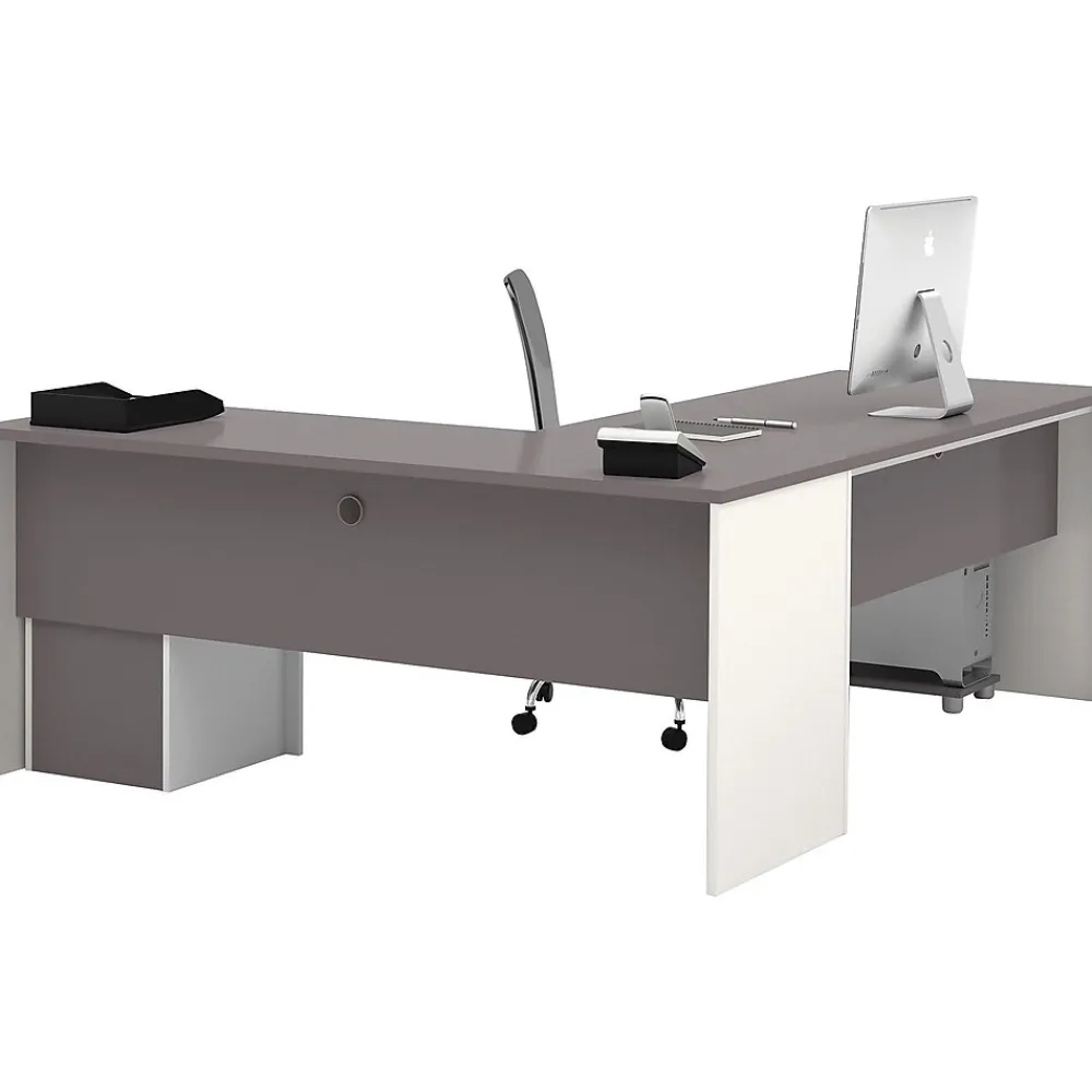 L-Desks*bestar Connexion 71" L-Shaped Desk, Slate/Sandstone (93880-59)