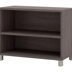 Storage Cabinets*bestar ® Pro-Linea 28" Laminate 2-Shelf Bookcase, Bark Grey (120160-1147)