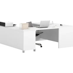 Computer Desks*bestar Pro-Linea 71" U-Desk, White (120861-17)