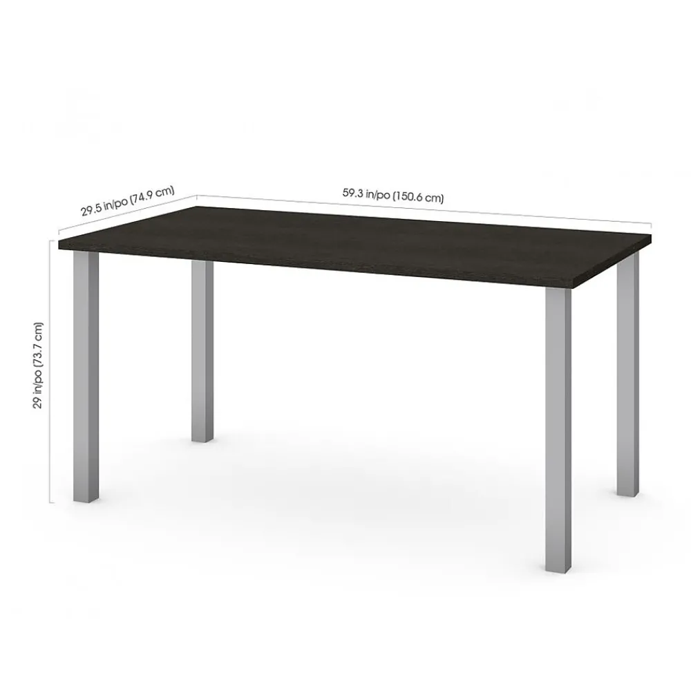 Office Desks*bestar Universel 60" Table Desk, Deep Grey (65865-32)