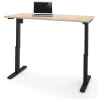 Standing Desks*bestar Universel 60"W Electric Height Adjustable Desk, Northern Maple (65867-38)