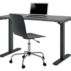 Standing Desks*bestar Universel 48"W Electric Height-Adjustable Desk, Slate (65857-59)