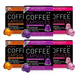 Bestpresso Intense Variety Assortment Coffee Nespresso Original Pods, 120/Carton (BST06106)