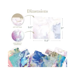 File Folders|Better Office Abstract Art Heavyweight File Folders, 1/3-Cut Tab, Letter Size, Assorted Colors, 12/Pack (80012-12PK)