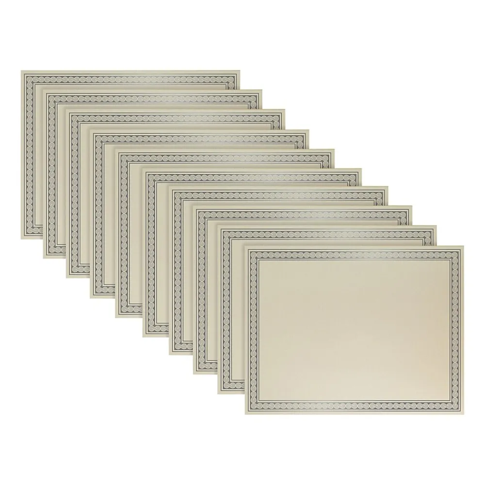 Awards & Certificates*Better Office Certificates, 11" x 8.5", Ivory/Silver, 100/Pack (64493-100PK)