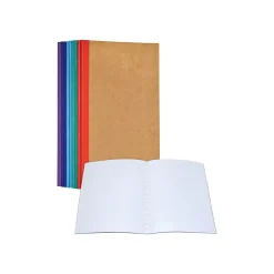 Notebooks|Better Office Customizable Notebook, 5.5" x 8.3", 30 Sheets, Kraft, 10/Pack (25030-10PK)