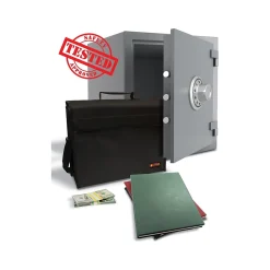 Fabric Water-Resistant Briefcase, Black (24521)<Better Office Outlet