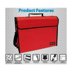 Fabric Water-Resistant Briefcase, Red (24523)<Better Office Sale