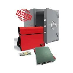 Fabric Water-Resistant Briefcase, Red (24523)<Better Office Sale