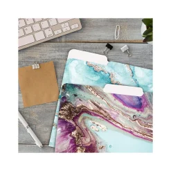 File Folders|Better Office Marbled Heavyweight File Folders, 1/3-Cut Tab, Letter Size, Assorted Colors, 12/Pack (80013-12PK)