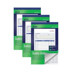 Business Forms*Better Office 2-Part Carbonless Sales Order Book, 5.44" x 8.44", 50 Sets/Book, 3 Books/Pack (66103-3PK)