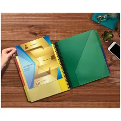 Pocket Folders|Better Office 24-Pocket Poly Project Folder, Multicolor, 2/Pack (36902-2PK)