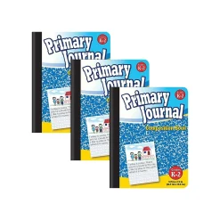 Composition Notebooks|Better Office Primary Journal 1-Subject Composition Notebooks, 7.5" x 9.75", Primary, 100 Sheets, Blue, 3/Pack (25403-3PK)