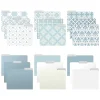 File Folders|Better Office Soft Floral Tile Heavy-Duty File Folders, 1/3-Cut Tab, Letter Size, Paper Stock, 18/Pack (80033-18PK)