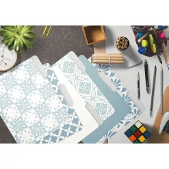 File Folders|Better Office Soft Floral Tile Heavy-Duty File Folders, 1/3-Cut Tab, Letter Size, Paper Stock, 18/Pack (80033-18PK)