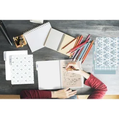 File Folders|Better Office Soft Floral Tile Heavy-Duty File Folders, 1/3-Cut Tab, Letter Size, Paper Stock, 18/Pack (80033-18PK)