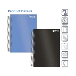 Subject Notebooks|Better Office 1-Subject Notebooks, 4.38" x 7", College Ruled, 100 Sheets, 2/Pack (25792-2PK)
