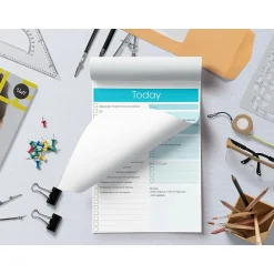 Notepads|Better Office Today Notepad, 7" x 10", Ruled, Assorted Colors, 52 Sheets/Pad, 4 Pads/Pack (25831-4PK)