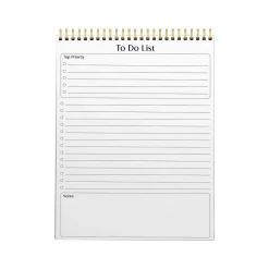 Notepads|Better Office To-Do List Notepad, 8.5" x 11", Project-Ruled, White/Black, 50 Sheets/Pad (25822)