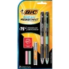 Pencils|BIC Break-Resistant Mechanical Pencils with Erasers, 0.7mm, #2 Medium Lead, 2/Pack (MV7PRP2-BLK)