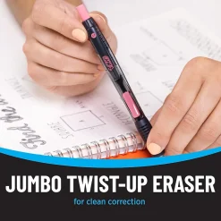 Pencils|BIC Break-Resistant Mechanical Pencils with Erasers, 0.7mm, #2 Medium Lead, 2/Pack (MV7PRP2-BLK)